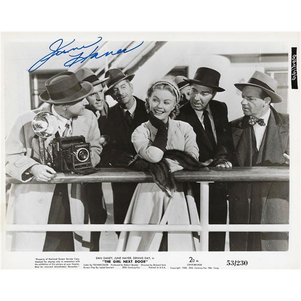 The Girl Next Door June Haver signed movie photo