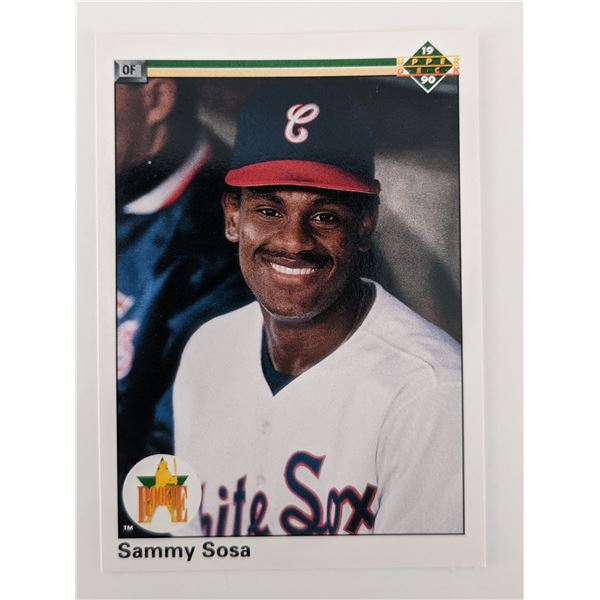 Sammy Sosa Baseball Trading Card - Upper Deck Rookie #7 1990