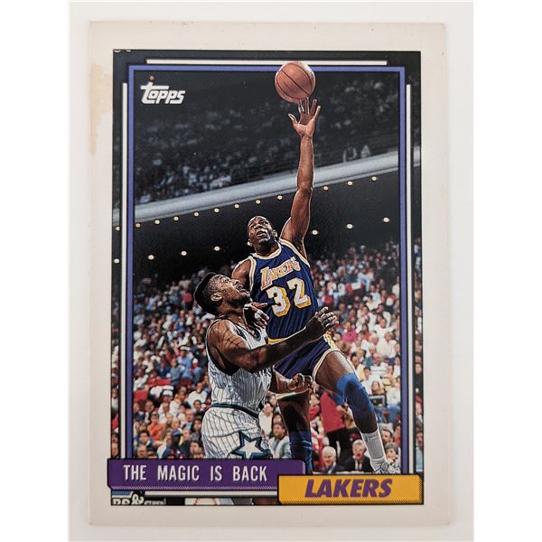 Magic Johnson Basketball Trading Card - Topps Gold #54 1992