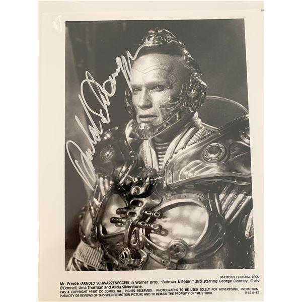 Batman & Robin Arnold Schwarzenegger signed movie photo