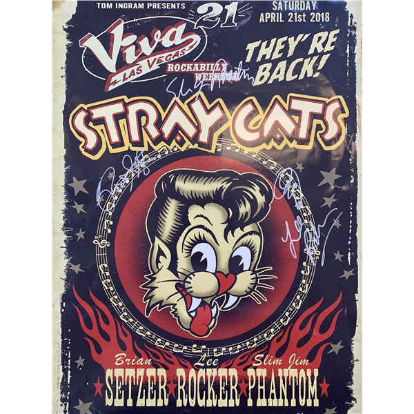 Stray Cats signed poster