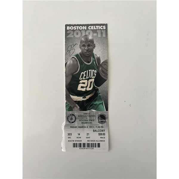 Ray Allen facsimile signed Celtics ticket