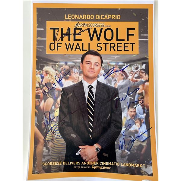 The Wolf of Wall Street cast signed mini poster