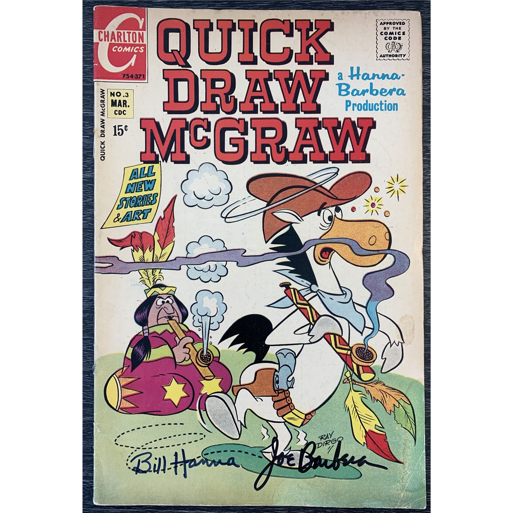 Quick Draw McGraw signed comic book