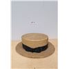 Image 1 : 1890'S MEN'S STRAW BOATER HAT BY CHARRIERE OF FRANCE