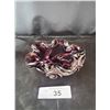 Image 1 : VINTAGE AMETHYST CHALET ART GLASS BOWL