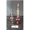 Image 1 : TWO VINTAGE ART GLASS PERFUME BOTTLES