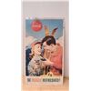 Image 1 : VINTAGE DOUBLE SIDED DRINK COCA-COLA CARDBOARD SIGN