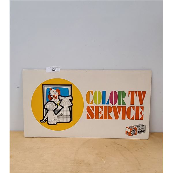VINTAGE GE ELECTRONIC TUBE CARDBOARD SIGN