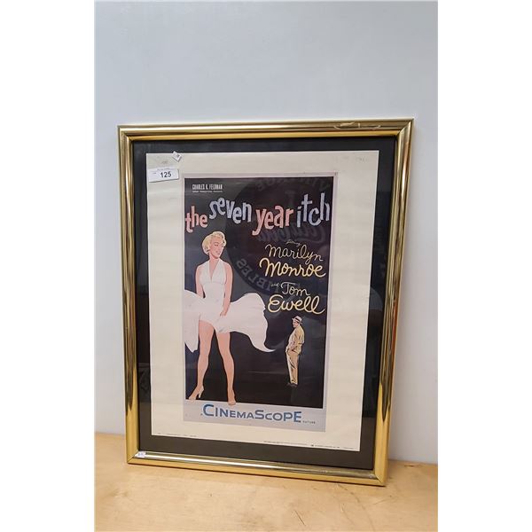 FRAMED "THE 7 YEAR ITCH" MARILYN MONROE MOVIE POSTER 1978 COPY