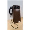 Image 2 : ANTIQUE HAND CRANK WOOD WALL PHONE