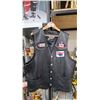 Image 1 : LEATHER BIKER'S CLUB VEST W/PATCHES SIZE XL