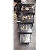 Image 2 : SET FOUR ASIAN MOTIF NESTING TABLES W/SOAPSTONE DETAILS, NO SHIPPING