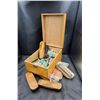 Image 2 : VINTAGE SHOE SHINE BOX W/CONTENTS