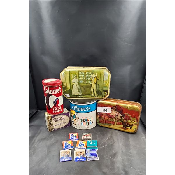 COLLECTION VINTAGE TINS & MATCHES