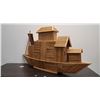 Image 2 : LARGE VINTAGE BAMBOO SHIP LAMP, NO SHIPPING
