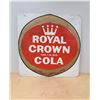 Image 1 : VINTAGE ROYAL CROWN COLA EMBOSSED METAL SIGN