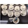 Image 1 : NINE BONE CHINA BLUE BOY TEACUPS/SAUCERS
