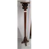Image 2 : LARGE BEAUTIFUL ONE OF A KIND VINTAGE MAHOGANY STATUE STAND WITH CARVED DETAILS, NO SHIPPING