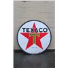 Image 2 : VINTAGE DOUBLE SIDED TEXACO PORCELAIN SIGN, NO SHIPPING