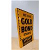 Image 2 : VINTAGE GOLD BOND STAMPS DOUBLE SIDED TIN FLANGE SIGN