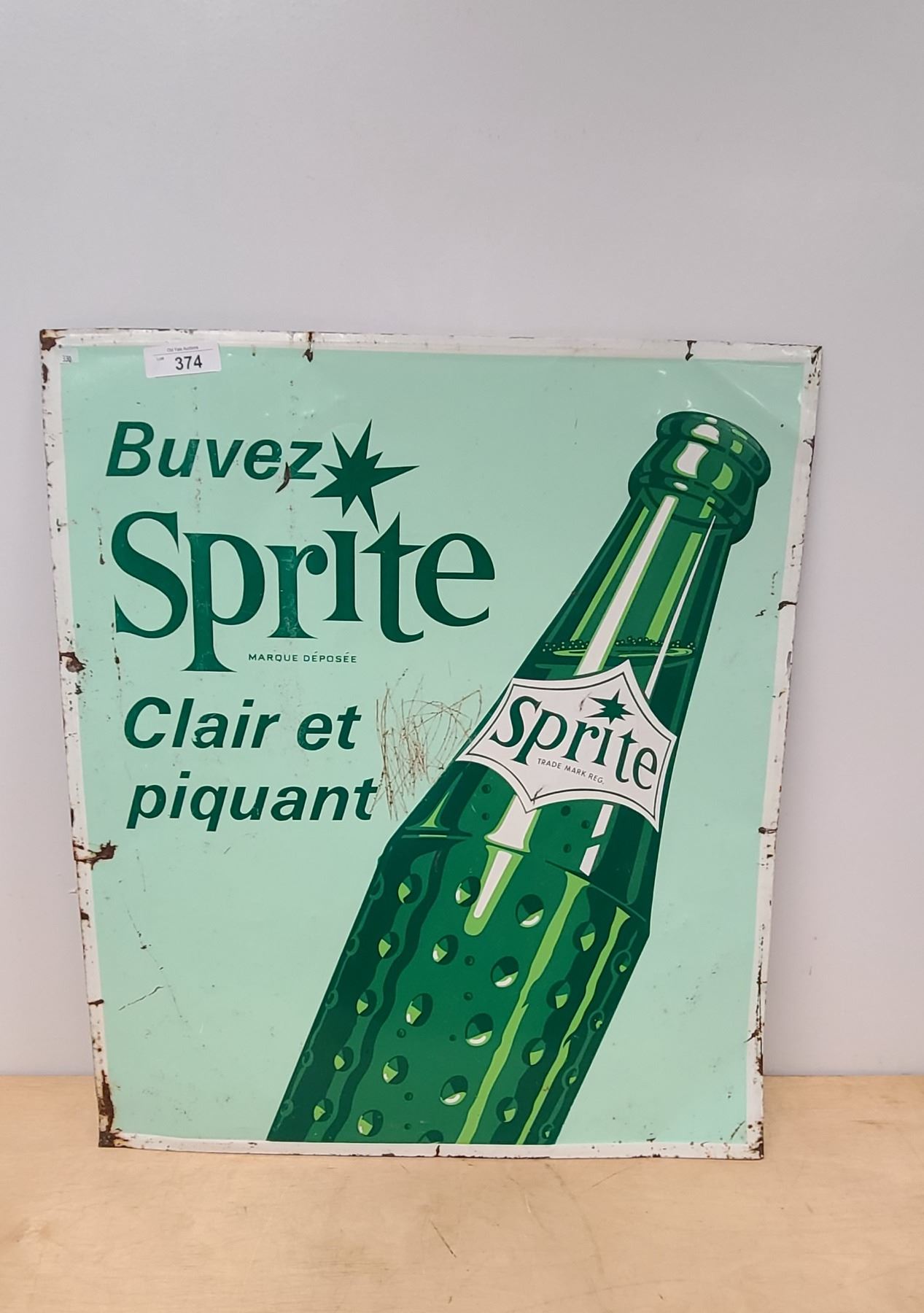 VINTAGE SPRITE SODA TIN SIGN