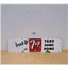 Image 1 : VINTAGE 7-UP FRESH-UP METAL TOPPER SIGN
