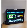 Image 1 : VINTAGE LOWENBRAU BEER LIGHT UP SIGN