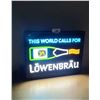 Image 2 : VINTAGE LOWENBRAU BEER LIGHT UP SIGN