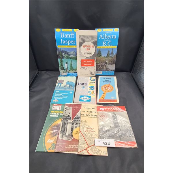 TEN VINTAGE ROADMAPS