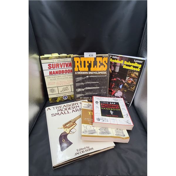 FIVE BOOKS ON RIFLES & SURVIVAL