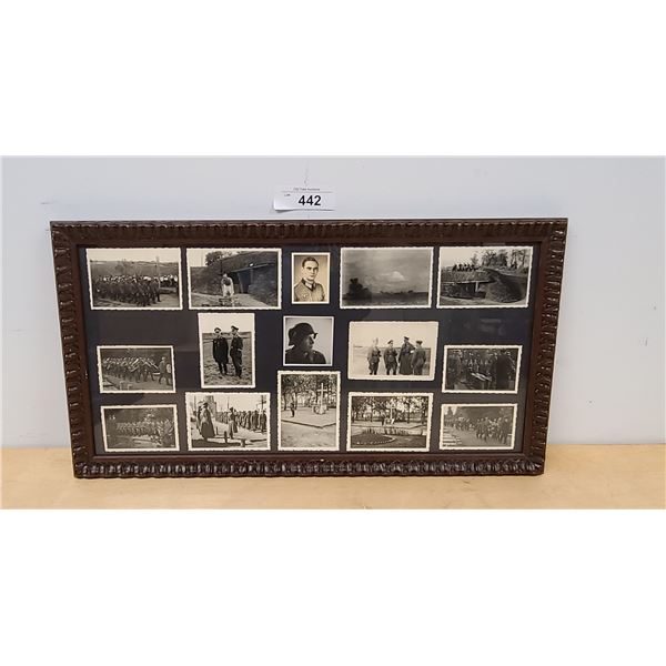 NICELY FRAMED COLLECTION WWII NAZI SOLDIER PHOTOS