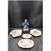 Image 1 : FOUR PIECES ROYAL ALBERT AMERICAN BEAUTY & GOEBEL SALVATION ARMY FIGURINE