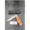 Image 1 : FOLDING POCKET KNIFE W/SOFT SHEATH