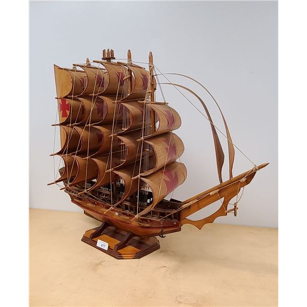 LARGE BEAUTIFUL WOODEN SHIP, NO SHIPPING