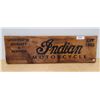 Image 1 : CUSTOM INDIAN MOTORCYCLES HAND PAINTED WOOD SIGN