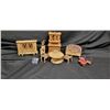 Image 1 : COLLECTION OF VINTAGE HAND CRAFTED WOOD DOLLHOUSE FURNITURE