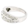Image 3 : Vintage Platinum 0.50 ctw Round Single Cut Pave Diamond Interlocking Band Ring