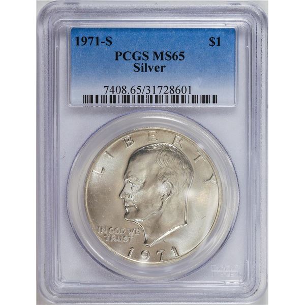 1971-S Eisenhower Dollar Coin PCGS MS65