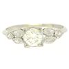 Image 1 : Antique Art Deco Platinum 0.90 ctw Old European & Marquise Diamond Solitaire Rin