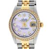 Image 1 : Rolex Womens MIdsize 31mm 2 Tone Pink MOP Diamond Datejust Wristwatch