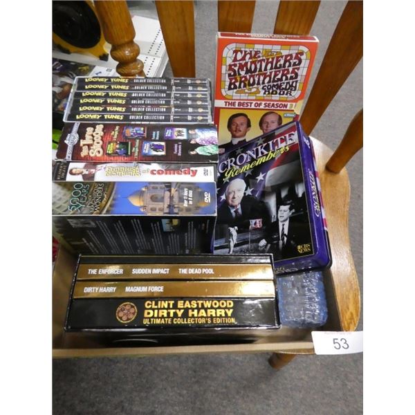 assorted DVDs
