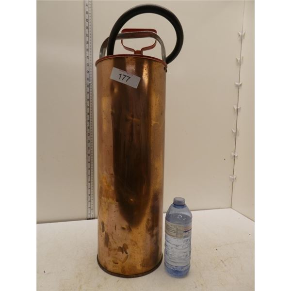 Vintage copper fire extinguisher