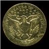 Image 2 : GOLD PLATED BARBER QUARTER DOLLAR (COI-3825)