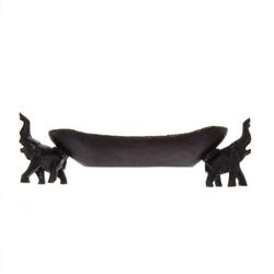 Rosewood Double Elephant Serving Bowl (DEC-187)