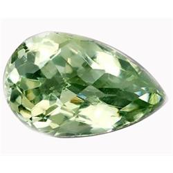 10.90ct  Captivating Pear Checkerboard  Green Amethyst (GEM-13169)