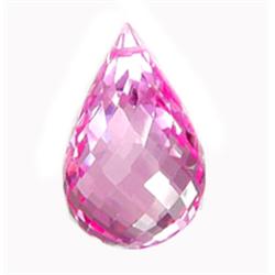 16.8ct Super Hot Pink Topaz Briolette (GEM-14939B)