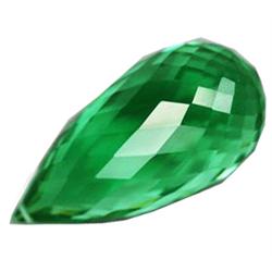29.3ct Fabulous Briolette Drill AAA Green Amethsyt Rare (GEM-14499)