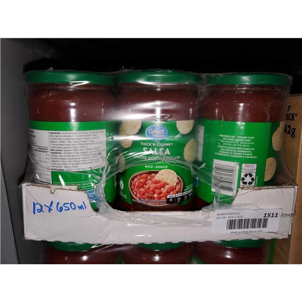 CASE LOT - Great Value Thick & Chunky Mild Salsa 12x650ml