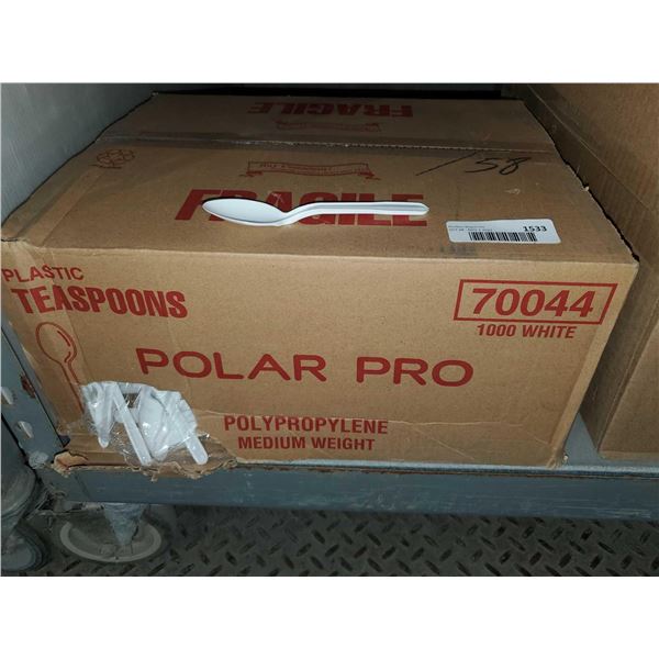 CASE LOT - Polar pro Plastic Teaspoons 1000 Count